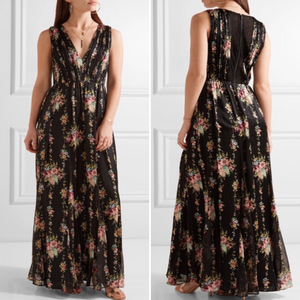 Alice + Olivia floral floor length maxi dress 6